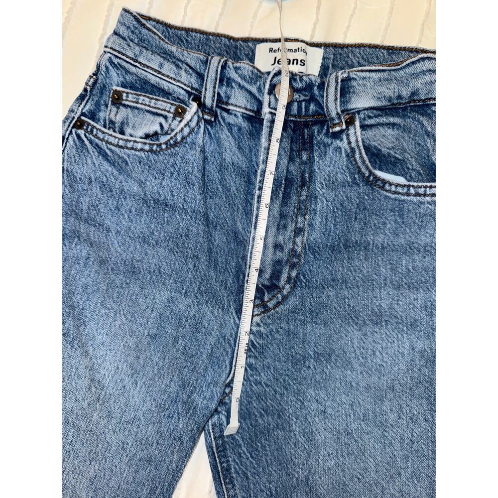Reformation Lisa High Rise Straight Leg Jeans 24 Organic Cotton Sustainable Eco - Picture 7 of 15